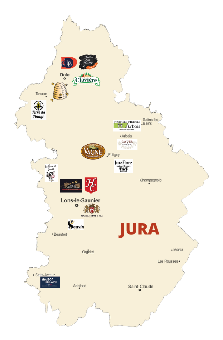 carte jura producteurs